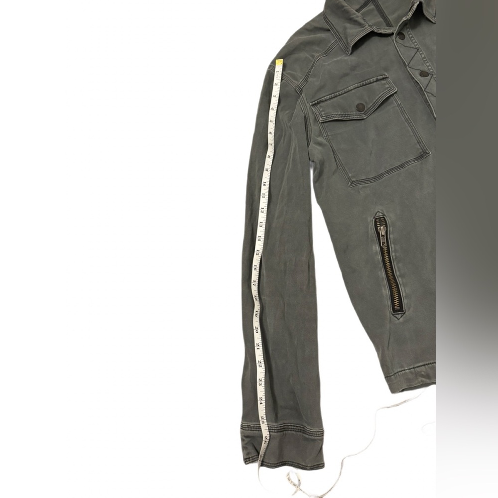 Michael Stars Surplus Military Utility Jacket Green Zip Pockets Men’s Large - Picture 6 of 7
